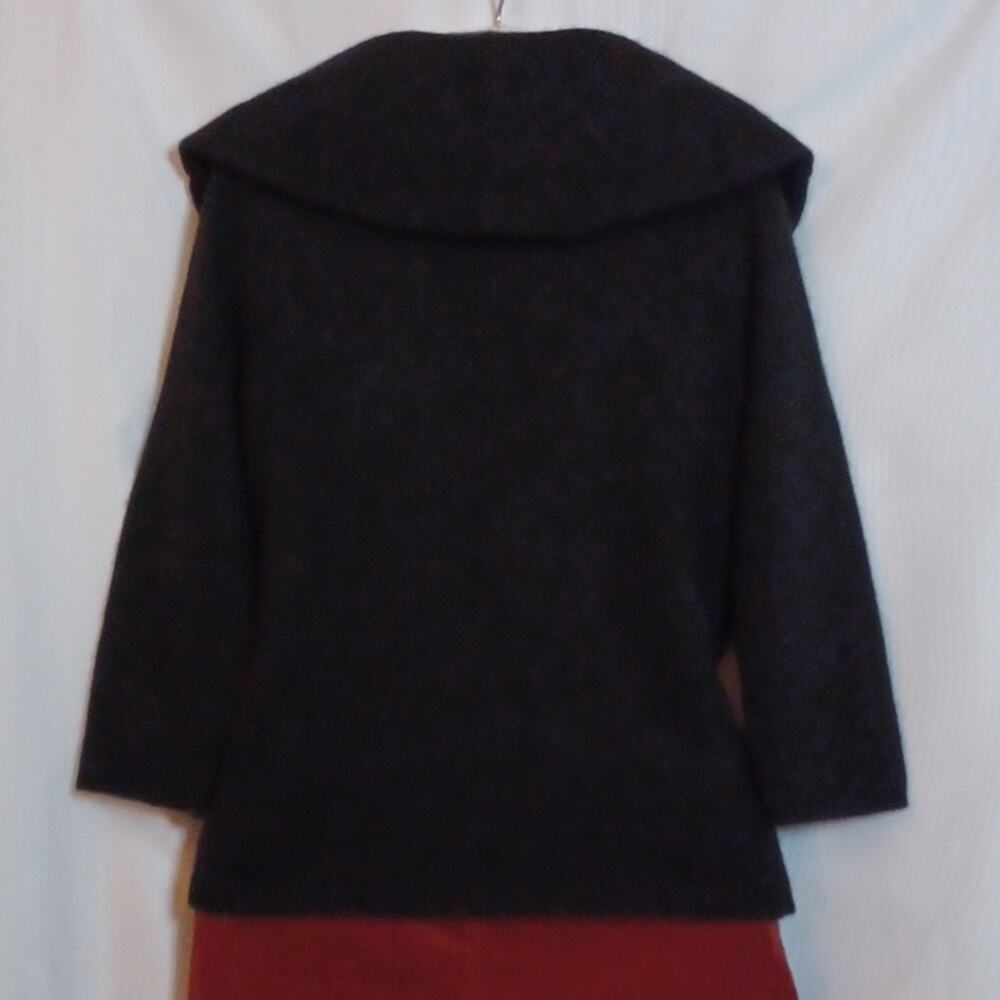ANN TAYLOR Women's Black Rabbit Hair & Wool Blend Sweater Blouse Size M. - Picture 7 of 13